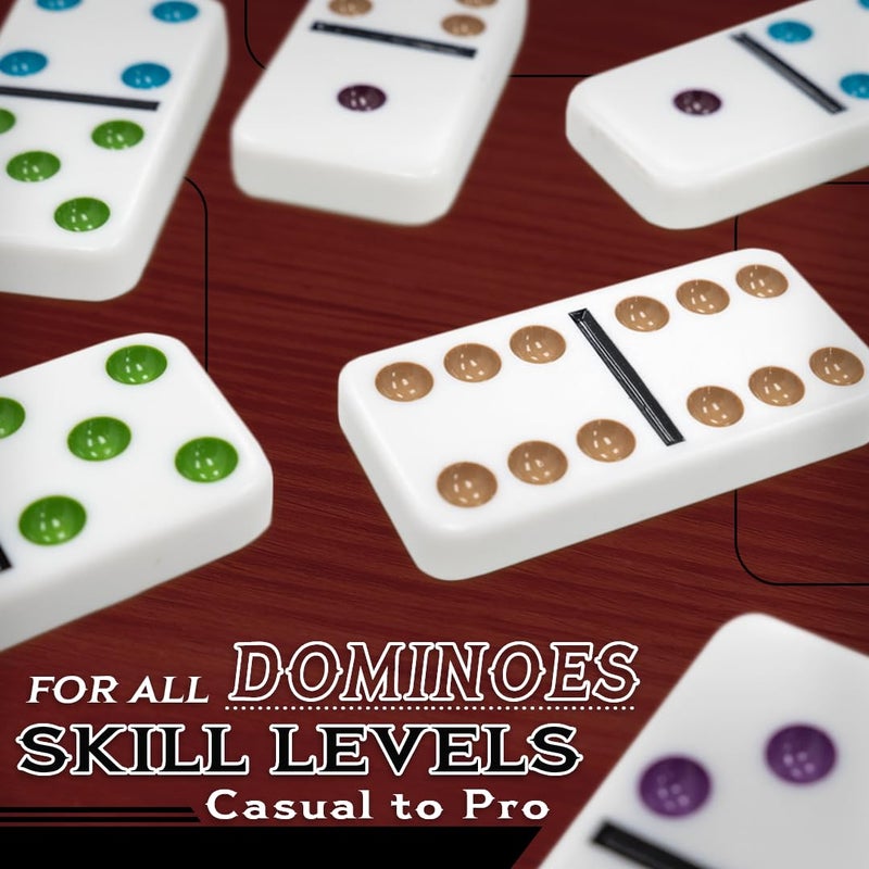 Front Porch Classics | Mexican Train Domino Set in Wooden Collector Box from Front Porch Classics for 2 to 8 Players Ages 8 and Up - Image 5